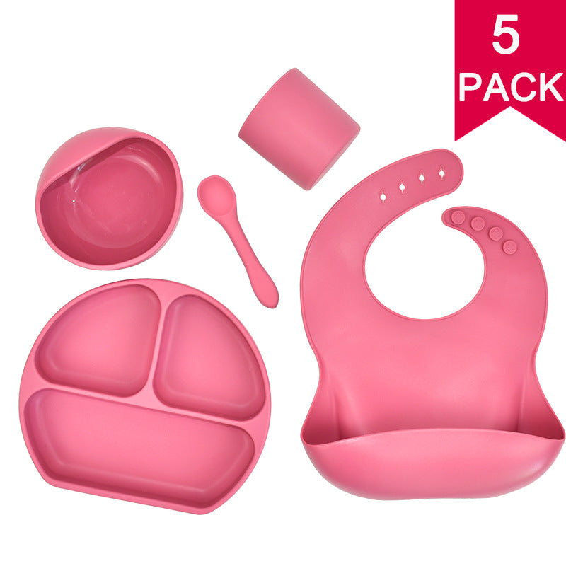 Silicone Children's Tableware 5-Piece Set