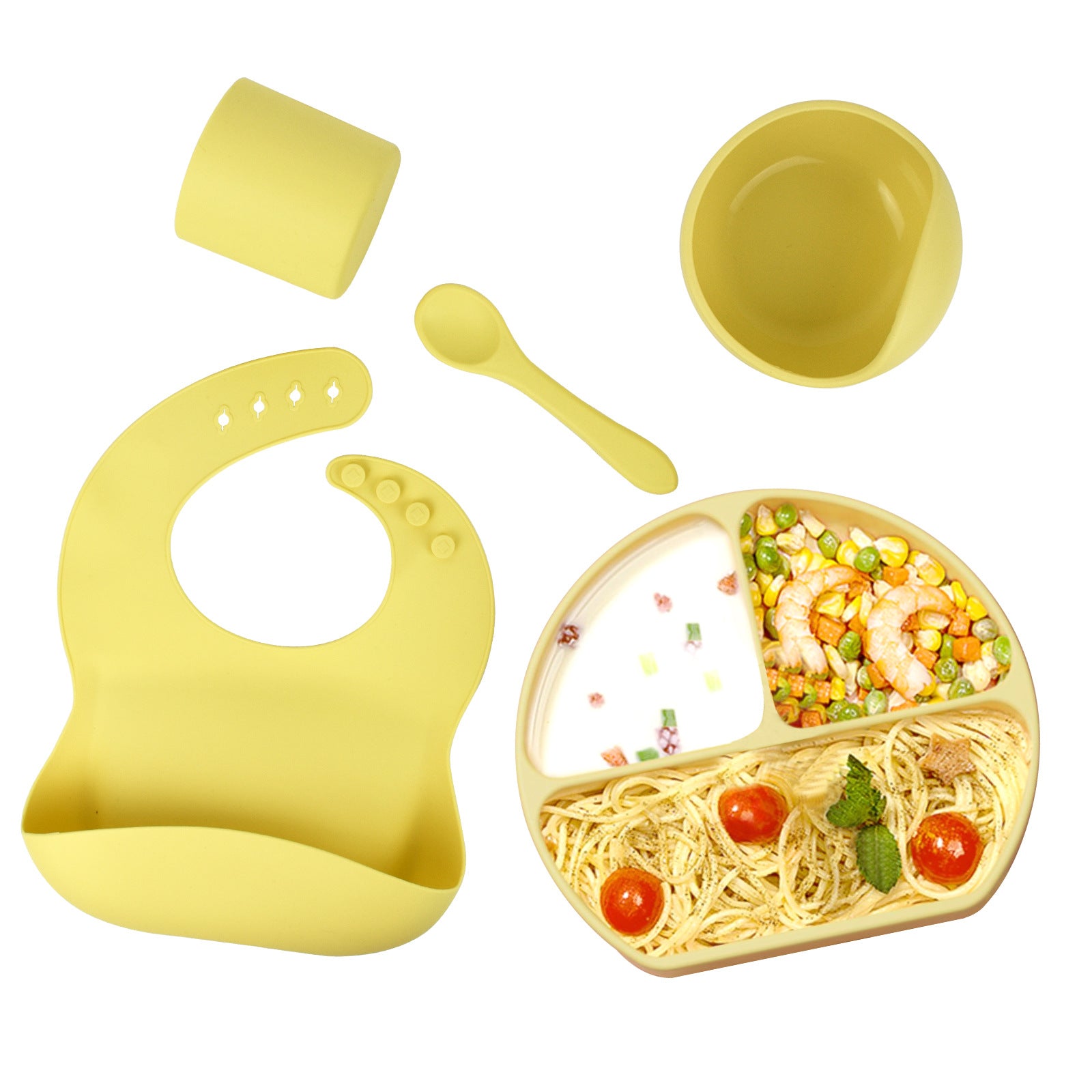 Silicone Children's Tableware 5-Piece Set