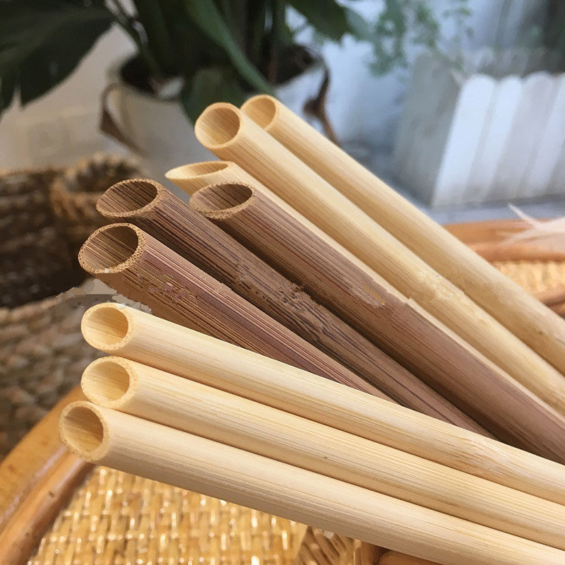 100pcs Eco Friendly Bamboo Reusable Straws