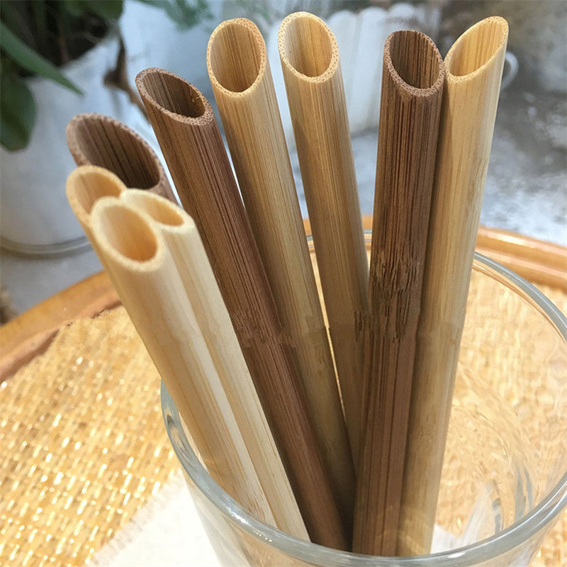 100pcs Eco Friendly Bamboo Reusable Straws