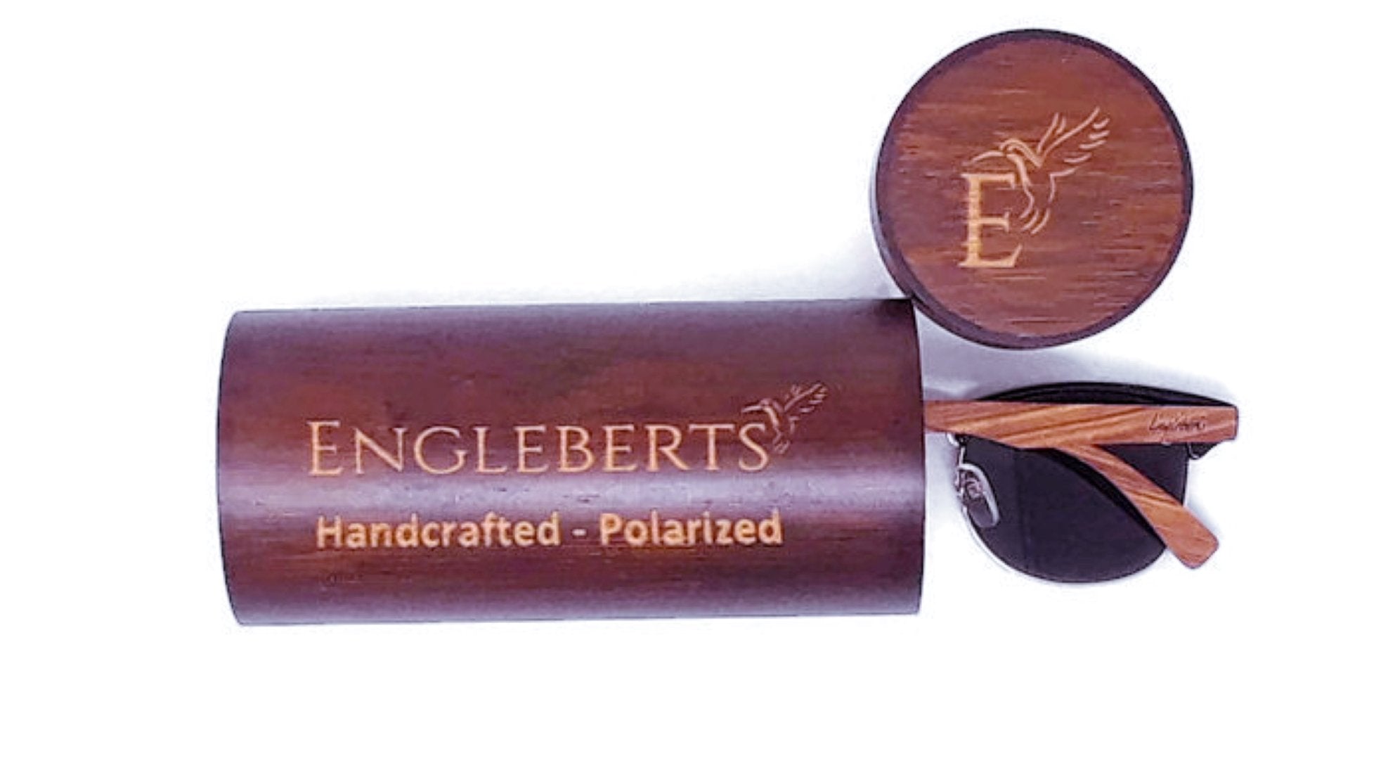 Walnut Wood Club Style Sunglasses With Bamboo Case