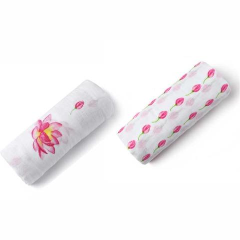 ORGANIC SWADDLE SET - ENCHANTED GARDEN