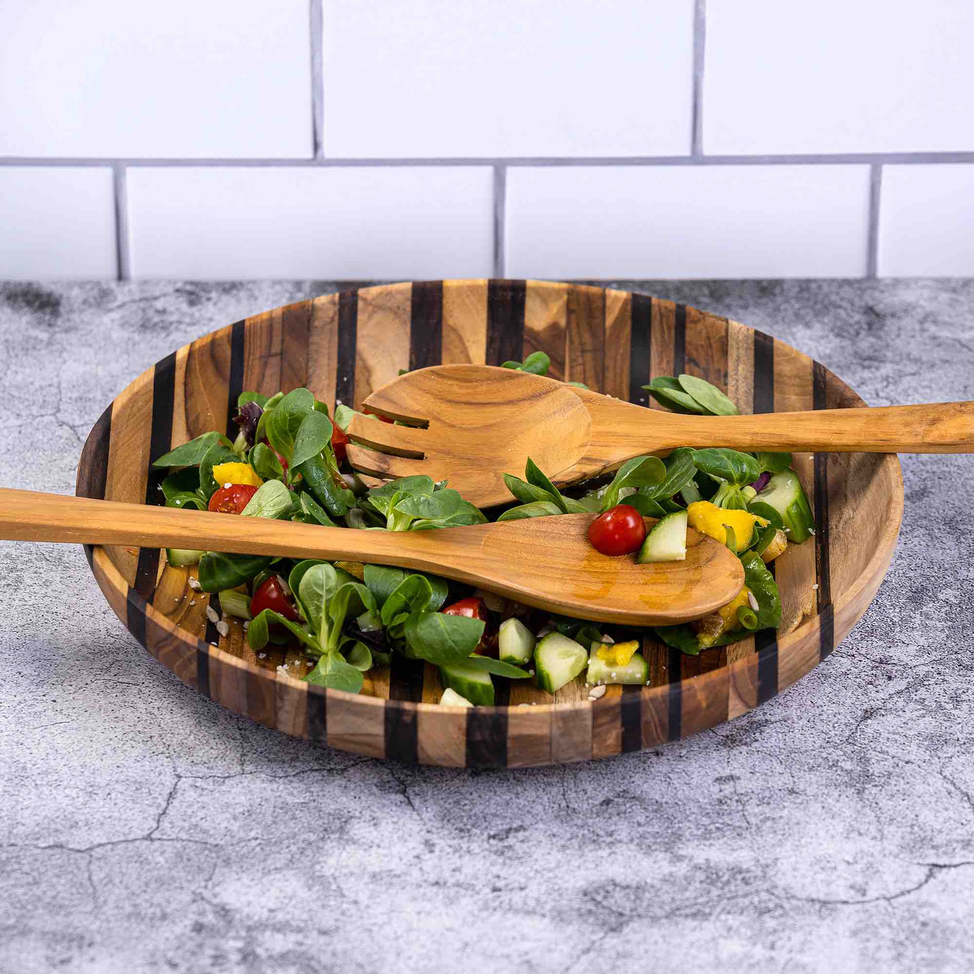 Eco Friendly Wooden Salad Servers