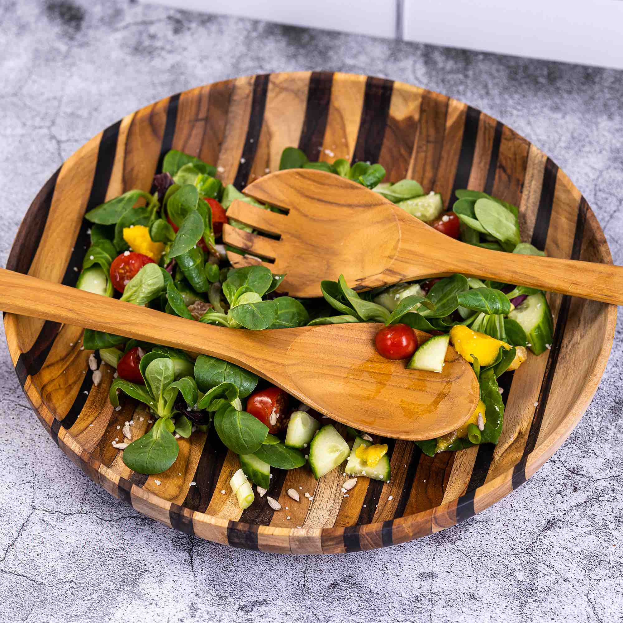 Eco Friendly Wooden Salad Servers