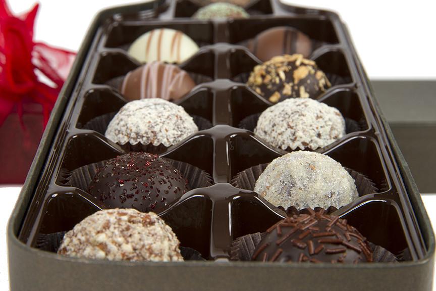 Wine Truffle Box Assortment Gourmet Chocolate