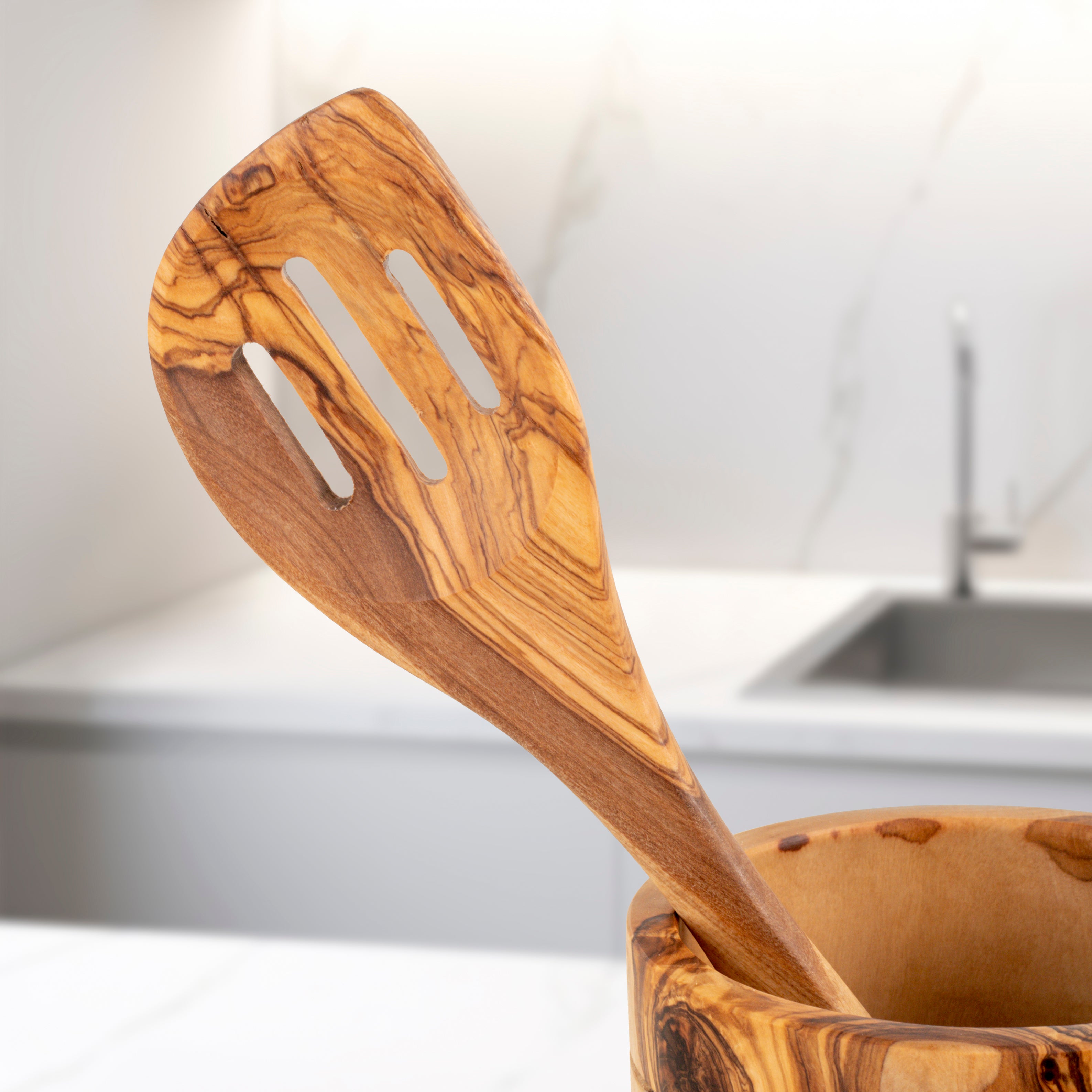 Handmade Olive Wood Kitchen Utensils Set